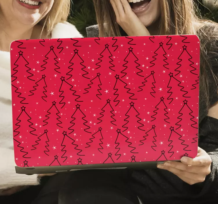 Kalėdų eglutės linijos modelio nešiojamas lipdukas - „Tenstickers“