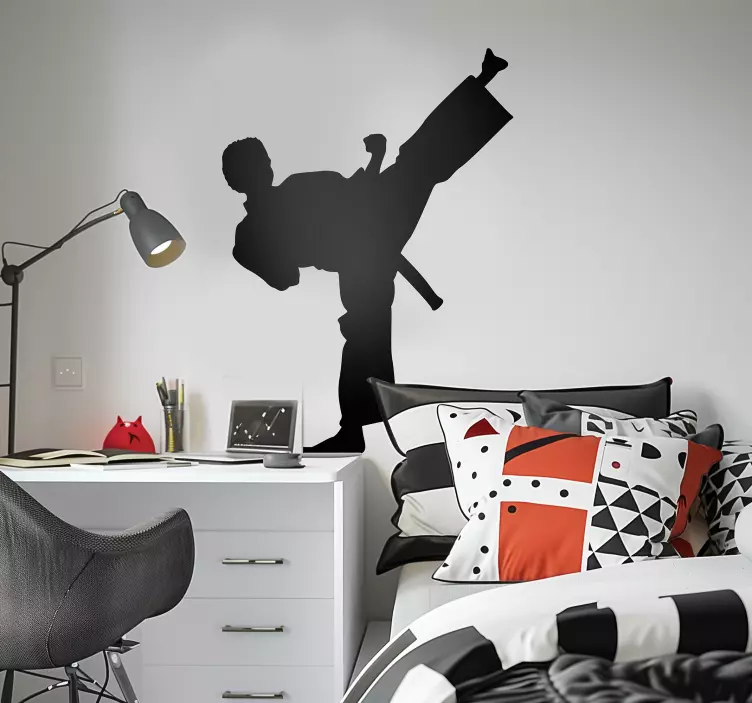 Karatė silueto animuotasis paveiksliukas - „Tenstickers“