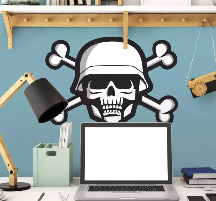 Kaukolės karinis lipdukas - „Tenstickers“