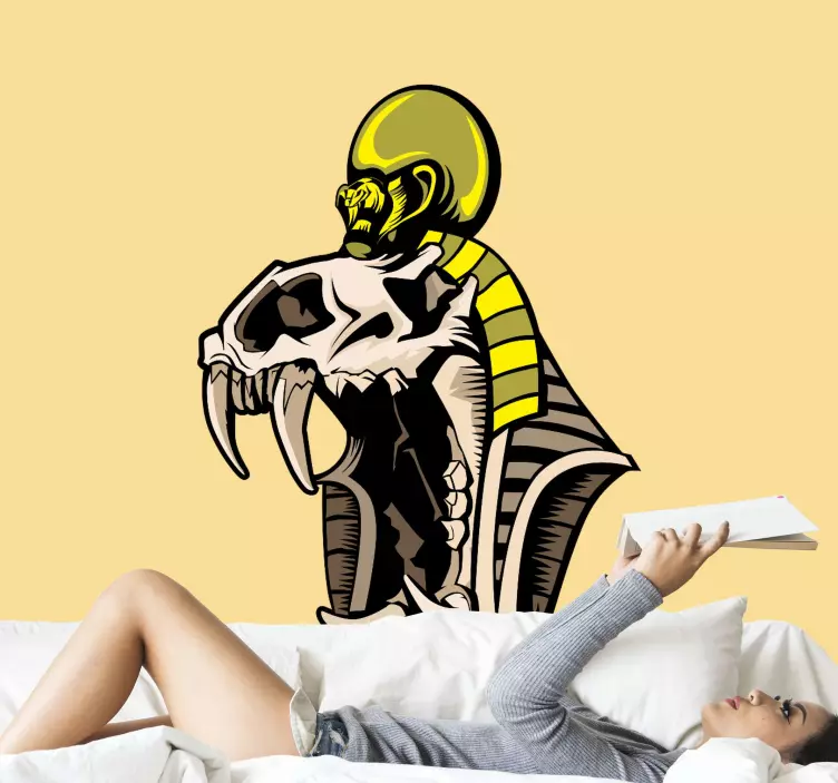 Kaukolės kobros dizainas gyvūnų lipdukas - „Tenstickers“