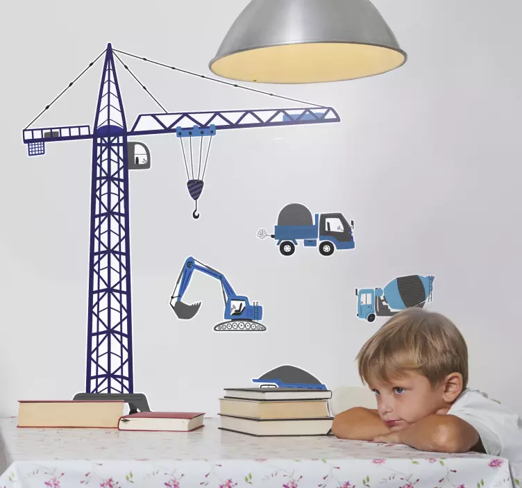 Kelių traktorių žaislų lipdukas - „Tenstickers“