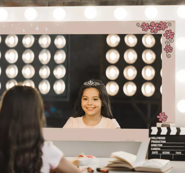 Kiaulienos ir ramunėlių veidrodžio animuotasis paveiksliukas - „Tenstickers“