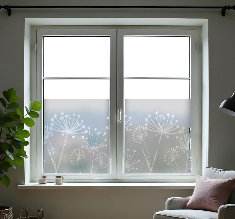 Kiaulpienė lipdukas ant stiklo - „Tenstickers“