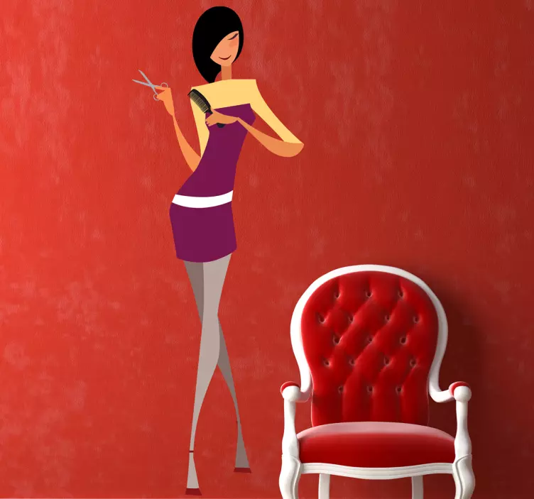 Kirpyklos sienos lipdukas - „Tenstickers“