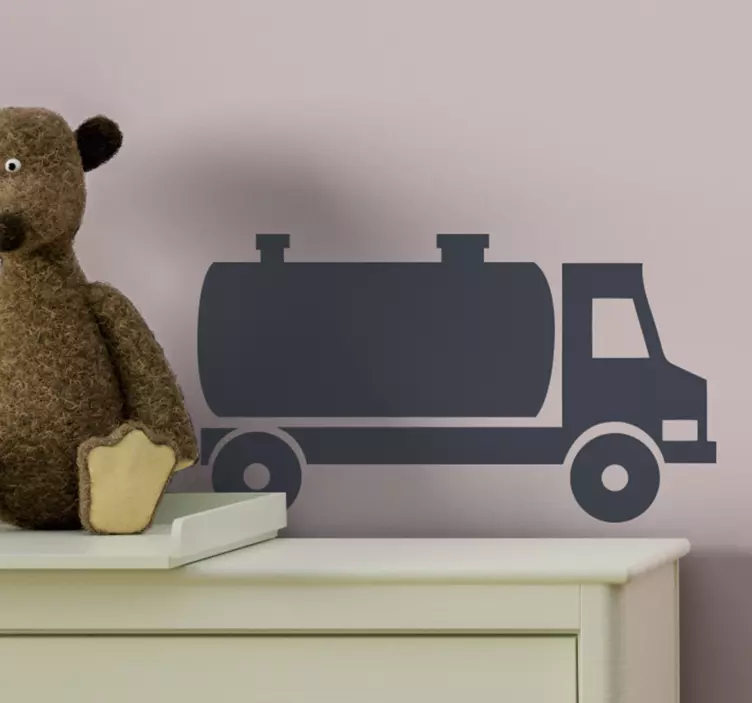 Klasikinio sunkvežimio siluetas variklio lipdukas - „Tenstickers“