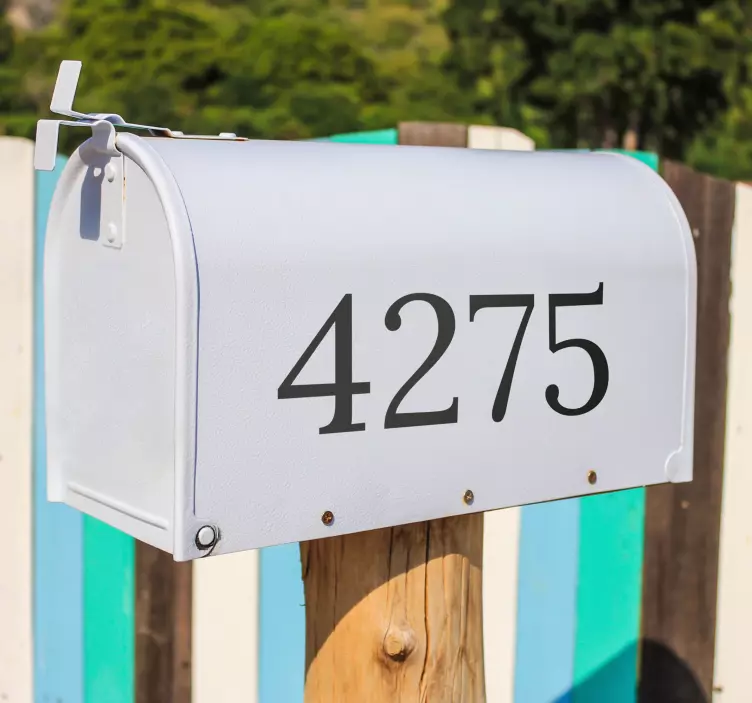 Klasikinis numerių pašto dėžutės lipdukas - „Tenstickers“