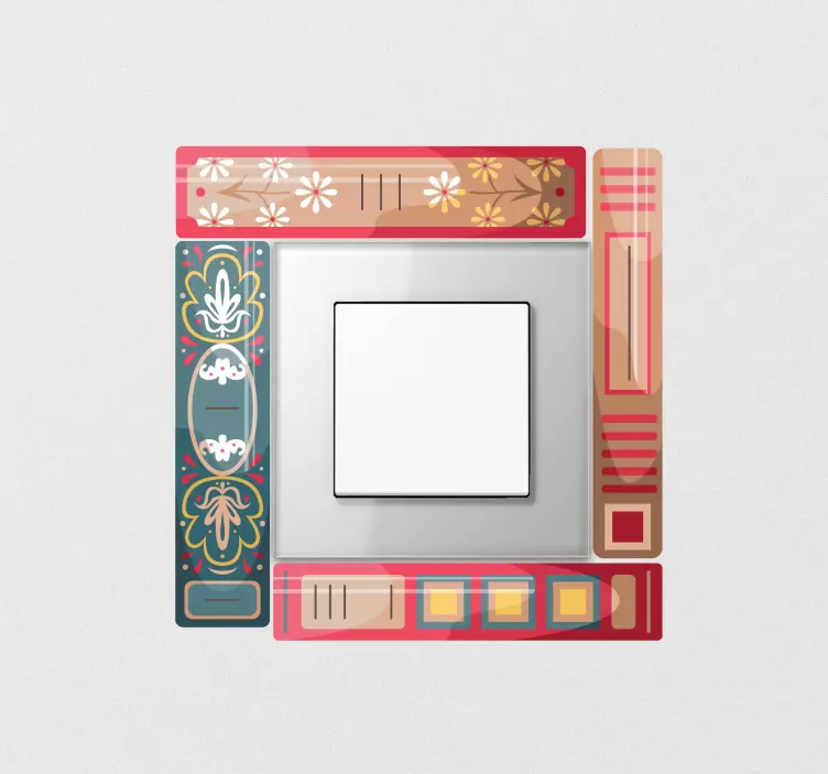 Knygų tematikos dizainas šviesos jungiklio lipdukas - „Tenstickers“