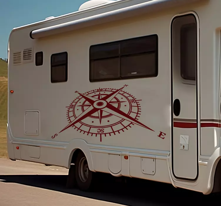 Kompasas perspektyvojeKompasas perspektyvoje karavanas lipdukas - „Tenstickers“