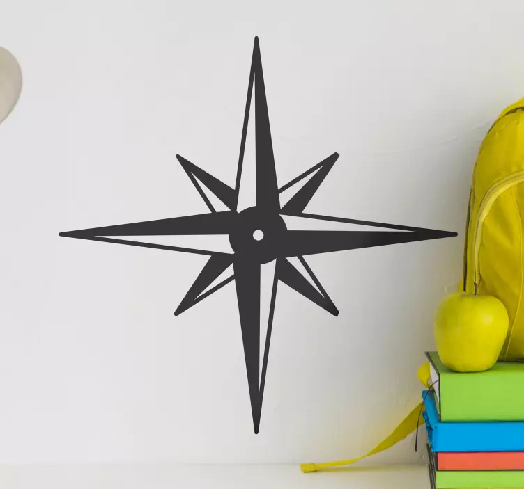 Kompaso žvaigždės simbolis dekoratyvinis lipdukas - „Tenstickers“