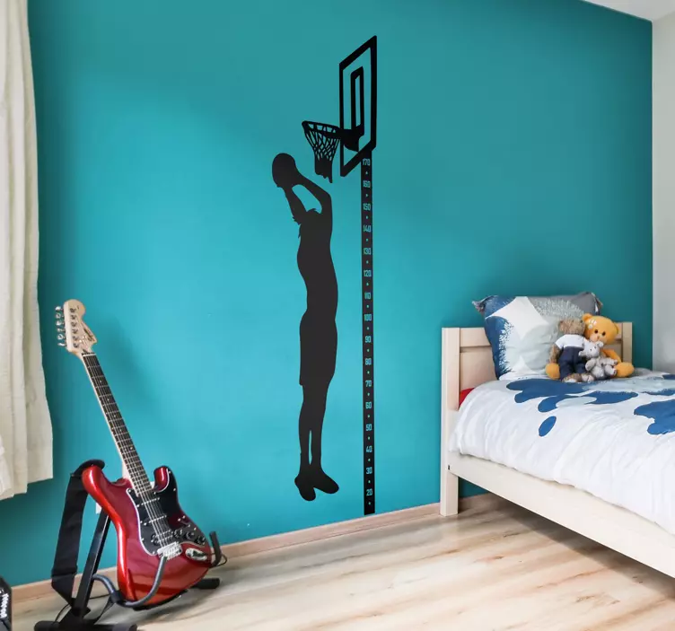 Krepšinio metro aukščio diagramos lipdukas - „Tenstickers“