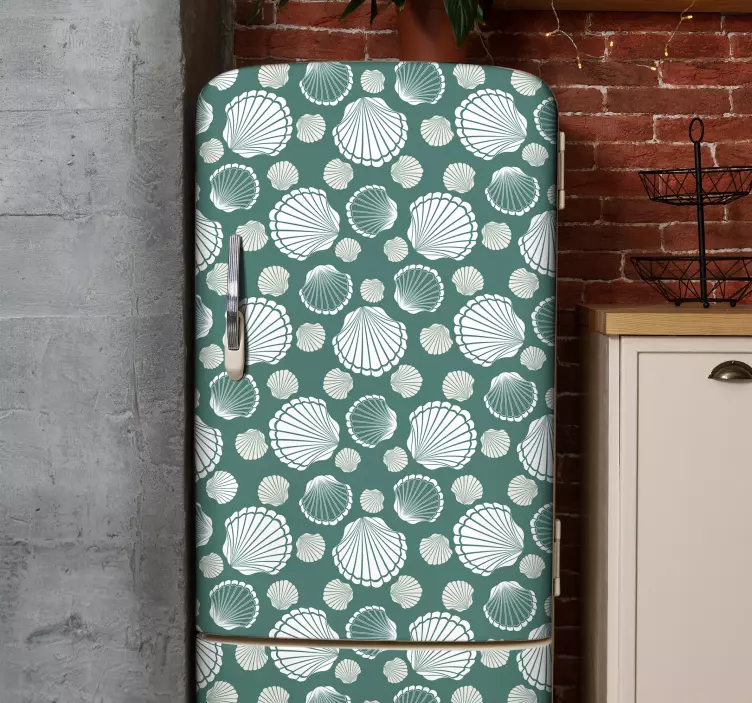 Kriauklės pasaulio šaldytuvo lipdukas - „Tenstickers“