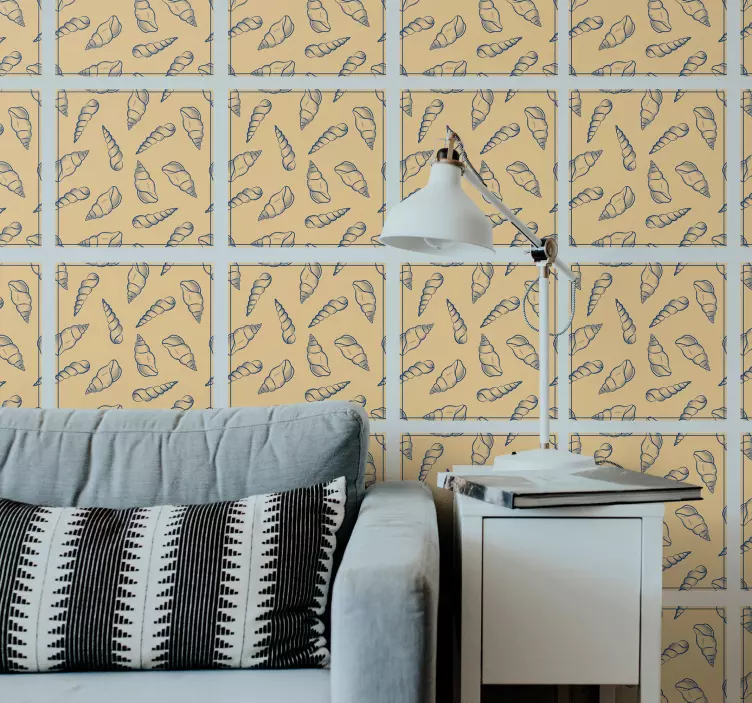 Kriauklės rašto dizainas gamtos lipdukas - „Tenstickers“