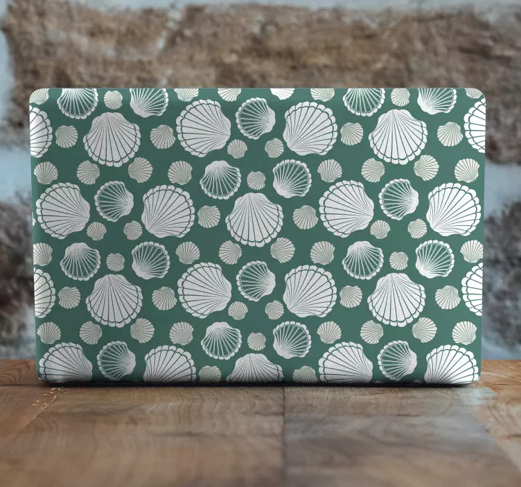 Kriauklės rašto viršelis Nešiojamojo kompiuterio lipdukas - „Tenstickers“