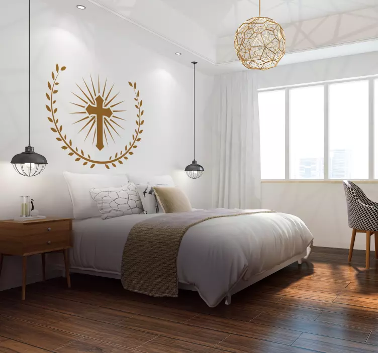 Krikščioniško kryžiaus sienos animuotasis paveiksliukas - „Tenstickers“