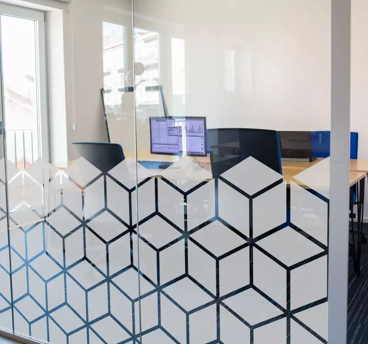 Kubiniai Geometriniai Objektai formos lipdukas - „Tenstickers“