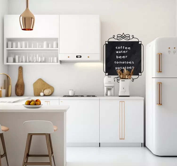 Kvadratinė vintage juoda lenta Kvadratinė vintage juoda lenta sen - „Tenstickers“