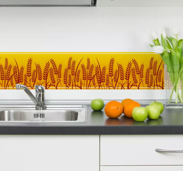 Kviečių lauko sienos lipdukas - „Tenstickers“