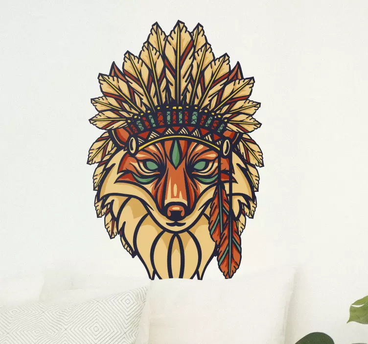 Lapė warbonnet laukinių gyvūnų lipduke - „Tenstickers“