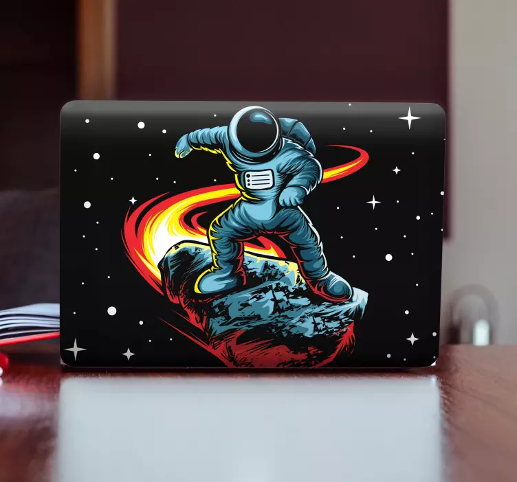 Laptop lipdukas astronauto plūduriuojanti nuotykis - „Tenstickers“