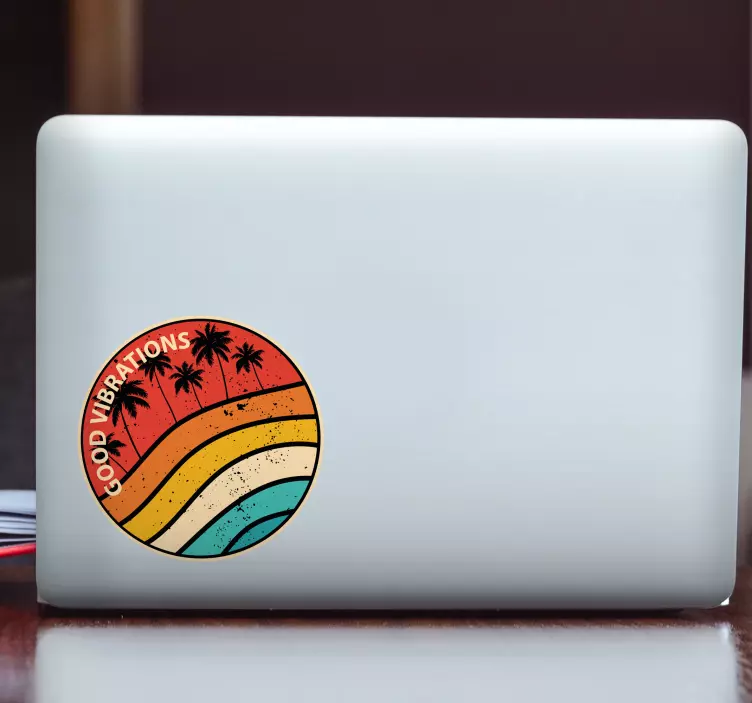 Laptop lipdukas gerų vibes dizainas - „Tenstickers“