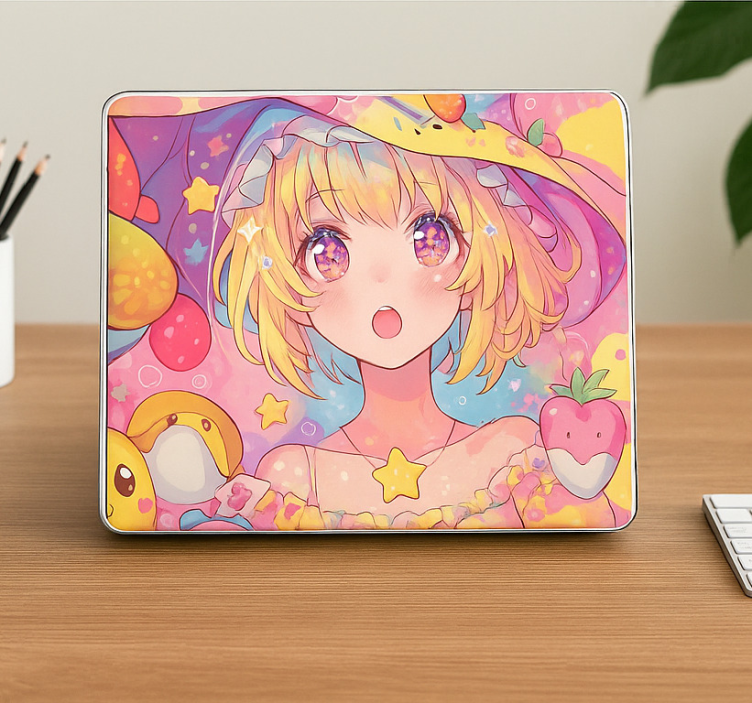 Laptop lipdukas kawaii pastelinių anime stiliumi - „Tenstickers“
