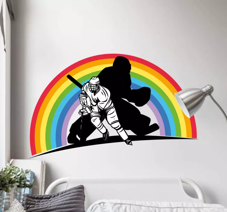 Ledo ritulio žaidėjų veiksmai sporto lipdukas - „Tenstickers“