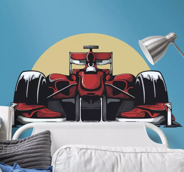 Lenktyninio automobilio priekis variklio lipdukas - „Tenstickers“