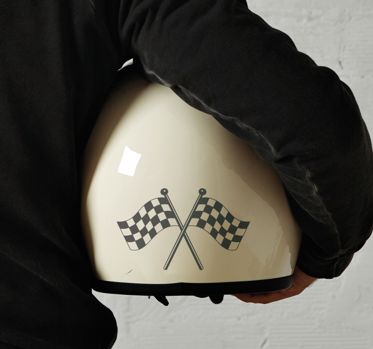 Lenktynių vėliavų dizainas motociklo lipdukas - „Tenstickers“