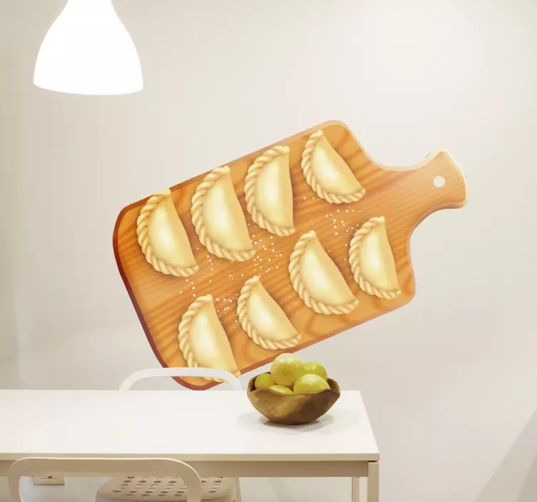 Stalo lipdukas su lenkais koldūnų stalo įrankiais - „Tenstickers“