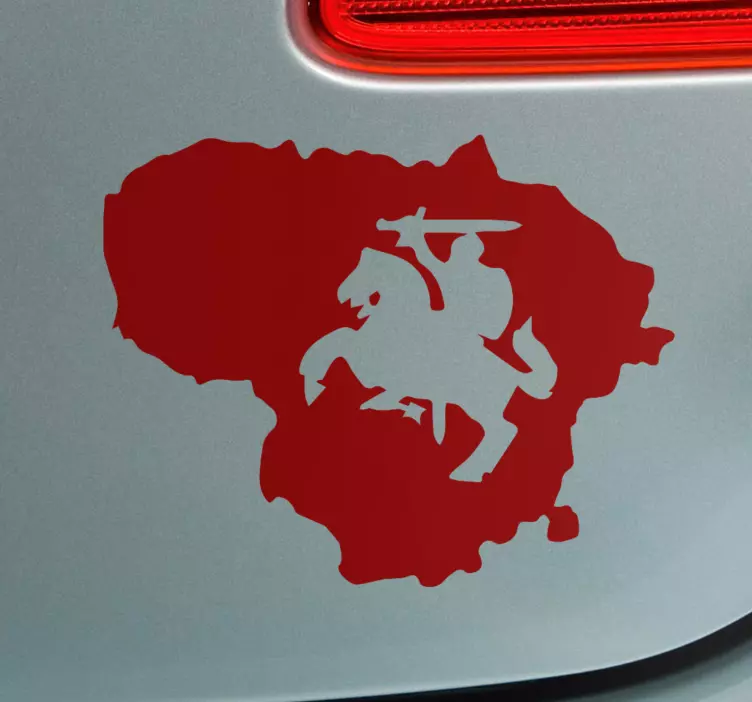Lietuvos šalies ir vytis automobilio lipdukas - „Tenstickers“