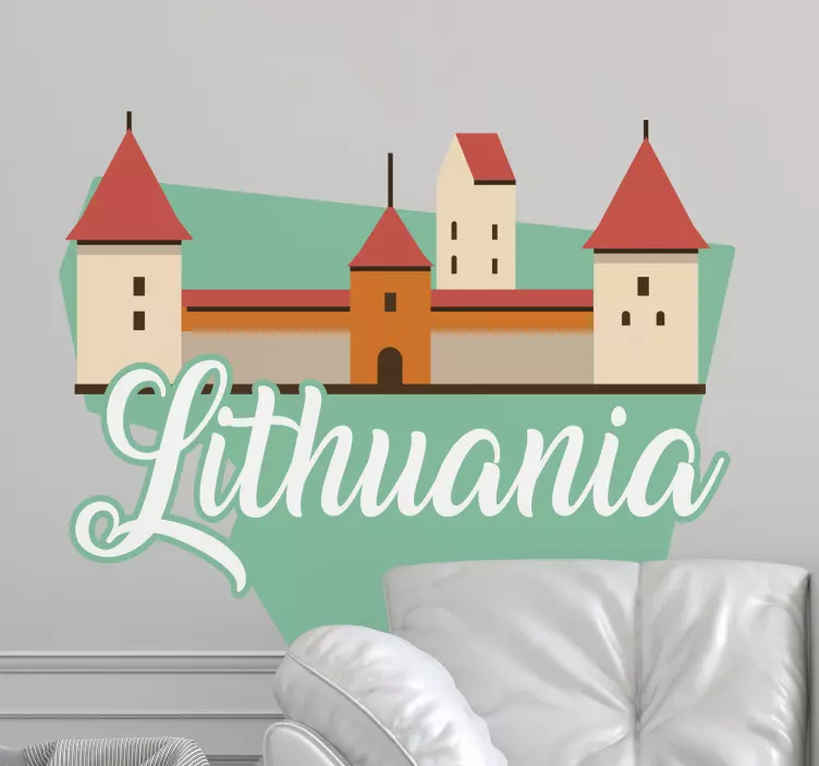 Lietuvos žemėlapio paveikslėliai šalies lipdukas - „Tenstickers“