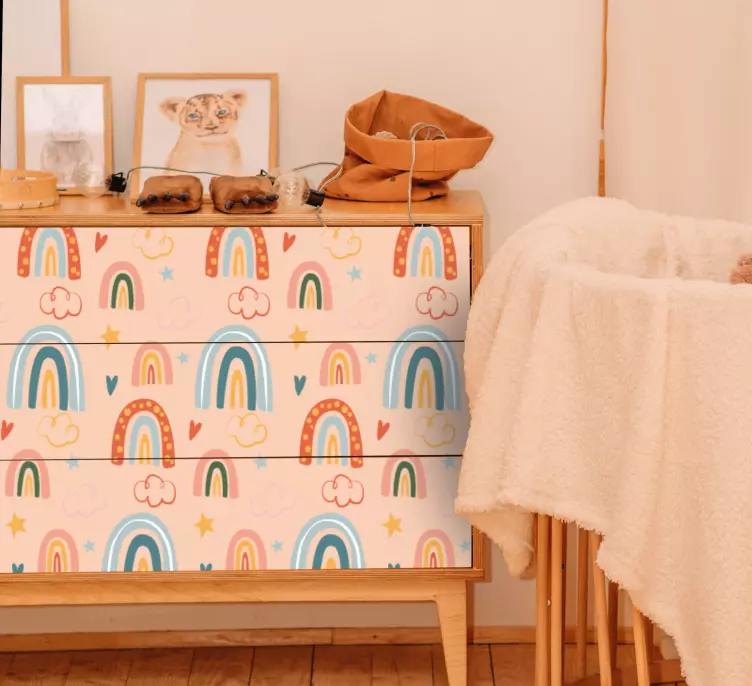 Lipdukas vaikams gyvybingi vaivorykštės elementai - „Tenstickers“