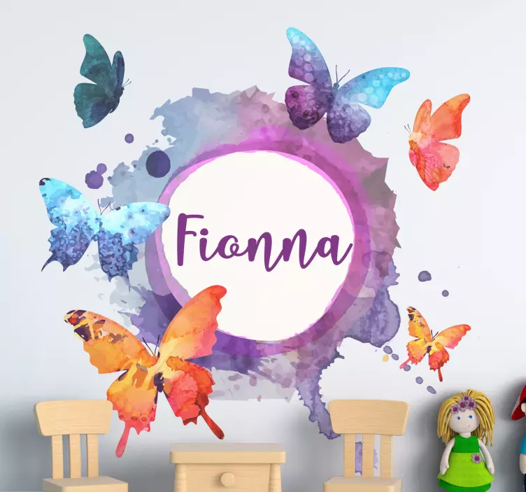 Lipdukas vaikams ryškių drugelių kompozicija - „Tenstickers“