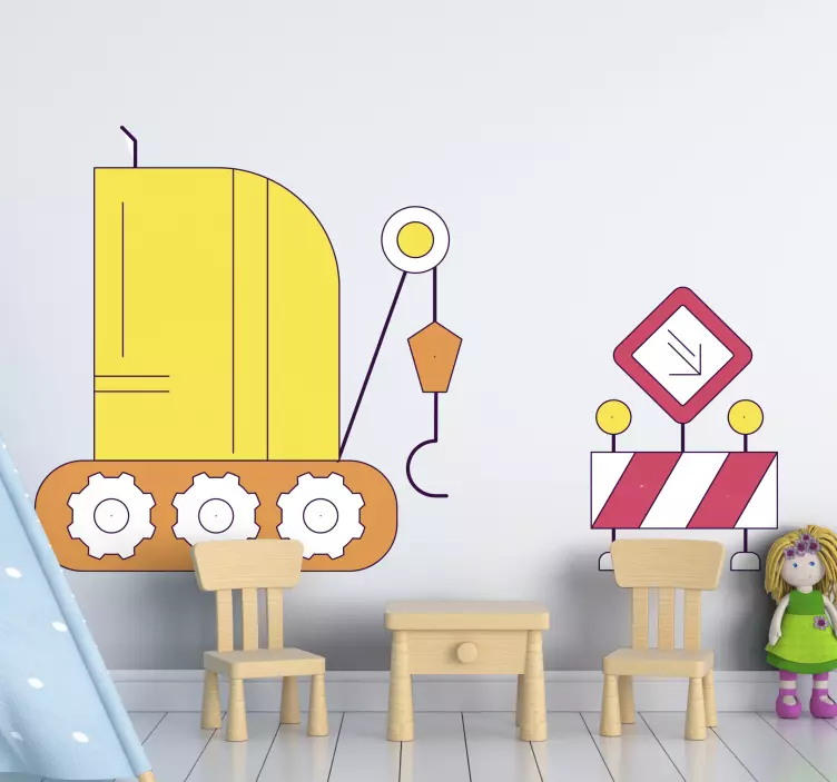 Lipdukas vaikams statybinių transporto priemonių džiaugsmas - „Tenstickers“