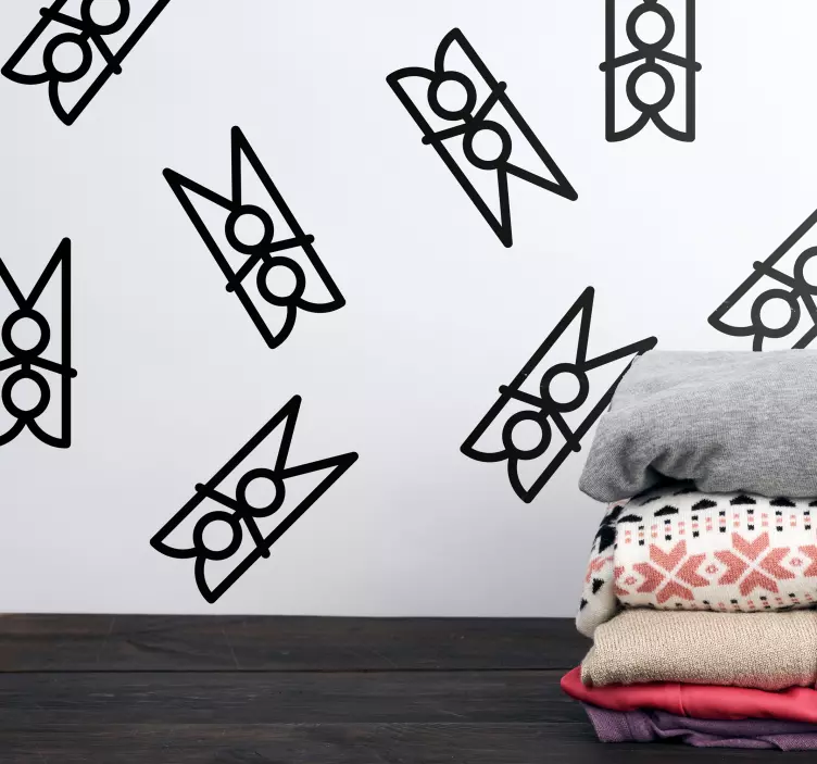 Lipdukas vitrinoms minimalistinis skalbinių spaustuvas - „Tenstickers“