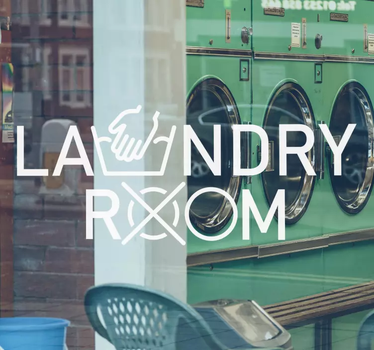 Lipdukas vitrinoms skalbyklos ženklui - „Tenstickers“