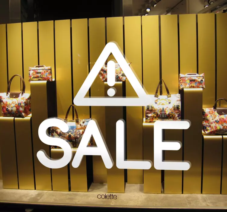 Lipduko įspėjimas jk išpardavimo lipdukai - „Tenstickers“