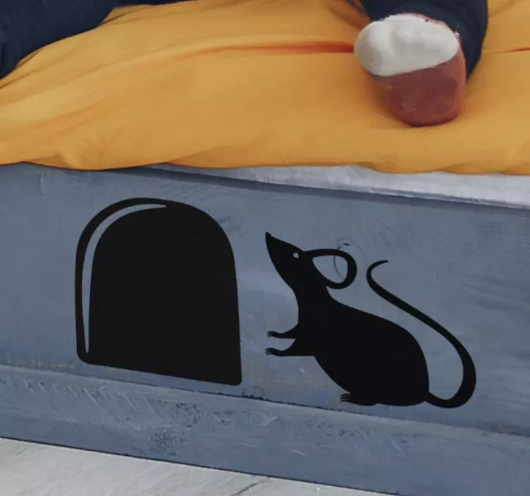 Lizdas pelės gyvūno sienos lipdukas - „Tenstickers“