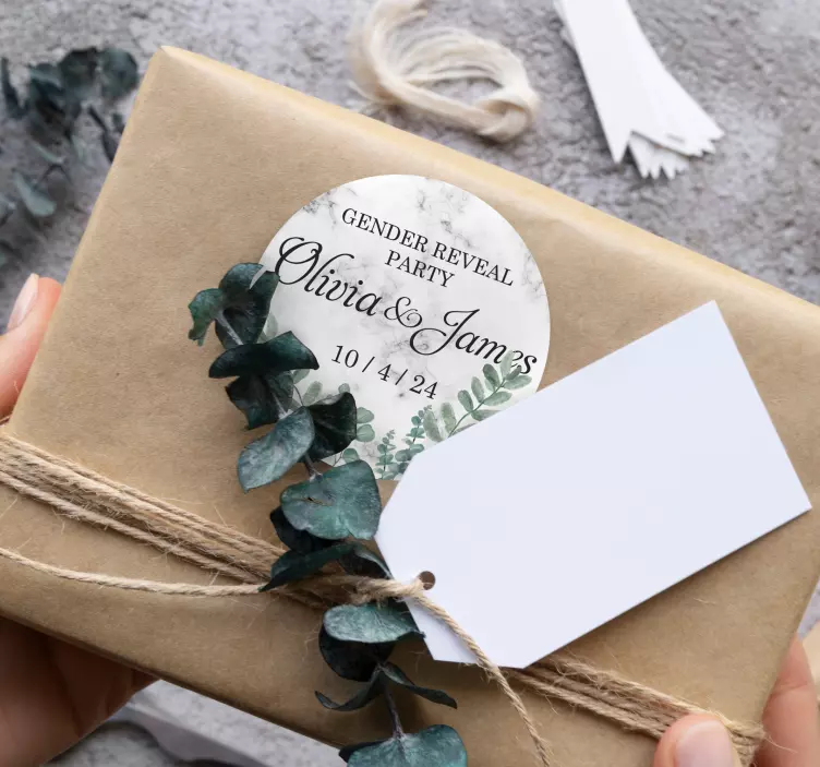 Lytis atskleisti vakarėlio marmurą asmeninis lipdukas sienas - „Tenstickers“