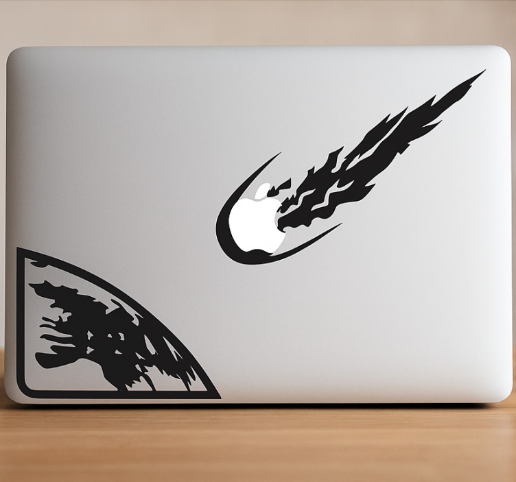 „macbook“ meteorito smūgis Laptop lipdukas - „Tenstickers“