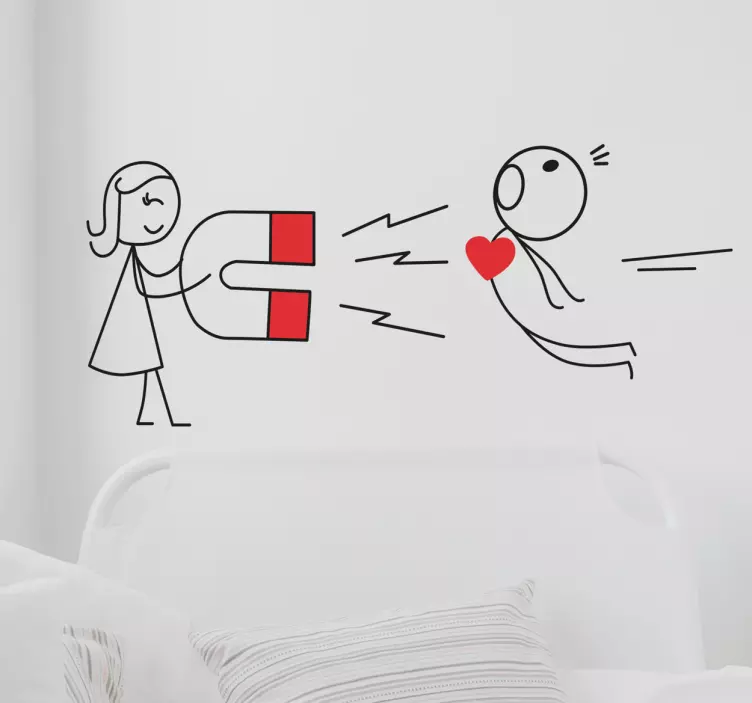 Magnetinės širdies sienos lipdukas - „Tenstickers“