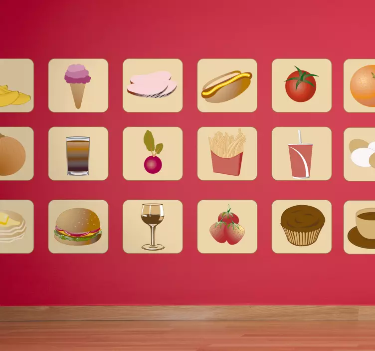 Maisto ir gėrimų plytelių lipdukai - „Tenstickers“