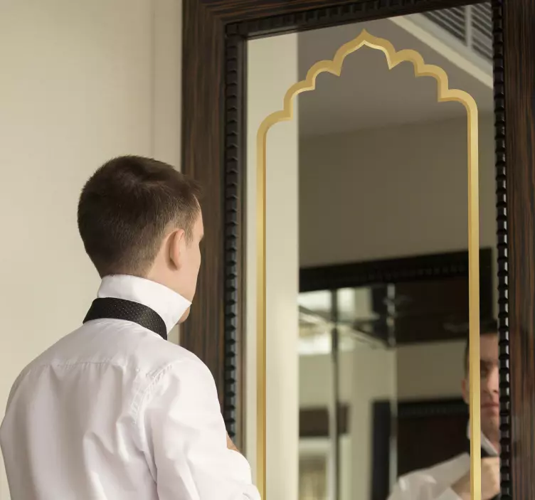 Marokietiško veidrodžio rėmo lipdukas - „Tenstickers“