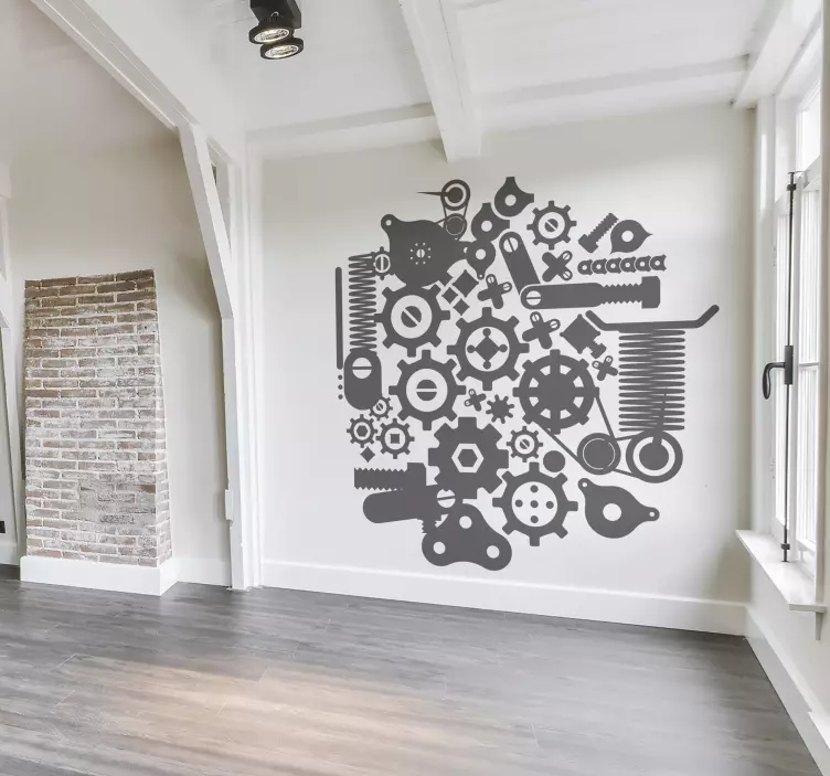 Mašinos sienos lipdukas - „Tenstickers“