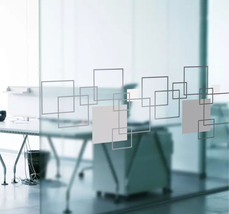 Matinis geometrinis biuro lango lipdukas - „Tenstickers“