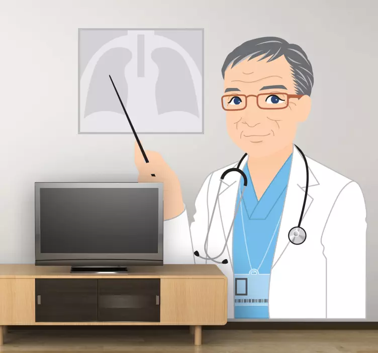 Medicinos specialisto iliustracija grožio lipdukas - „Tenstickers“