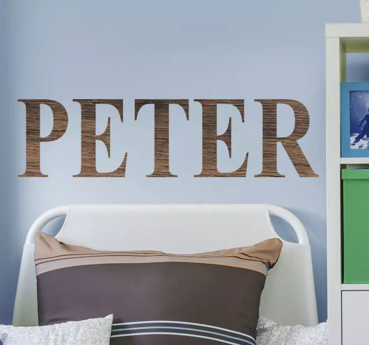 Medžio vardo efekto suasmenintas lipdukas - „Tenstickers“