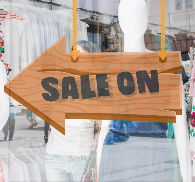 Medinė pardavimo rodyklė lipdukas vitrinoms - „Tenstickers“