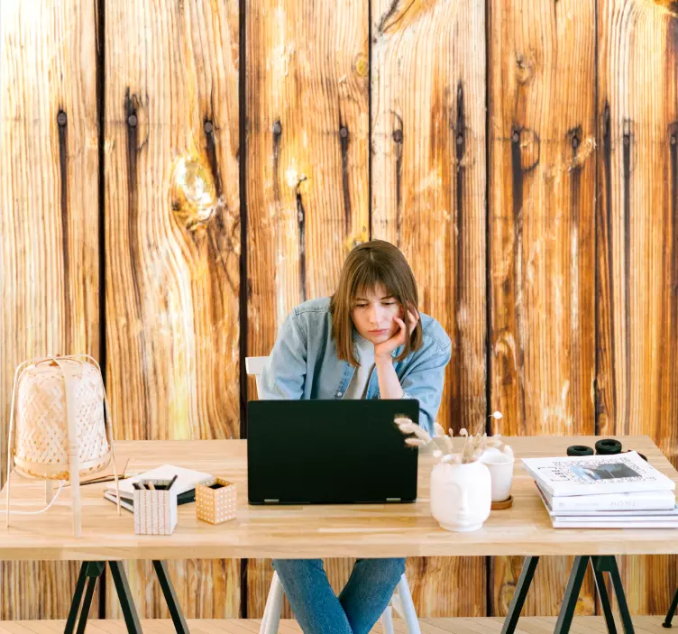 Medinės plokštės fonas gyvūnų lipdukas - „Tenstickers“