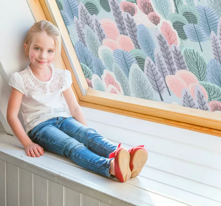 Gėlių medžio lango animuotasis paveiksliukas - „Tenstickers“